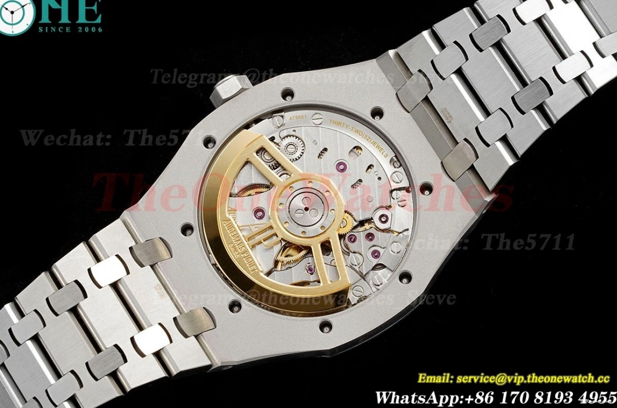 APSF Frosted Oak 15510 41mm White Dial Clone A4302 SS SS Royal Super 0413